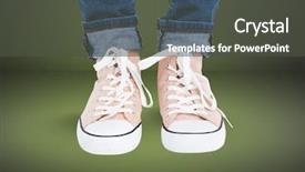  Presentation with compost green earth - Amazing slide set having digital composite of beige shoes backdrop and a dark gray colored foreground