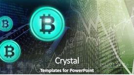  Presentation with digital finance - Theme consisting of finance market charts in city background and a dark gray colored foreground