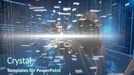  Presentation with binary blue - PPT layouts featuring digital composite of black jumper background and a  colored foreground