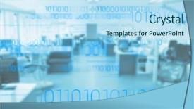  Presentation with binary blue - Amazing slide set having digital composite of blue binary backdrop and a sky blue colored foreground