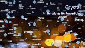  Presentation with blue night - Slides consisting of digital composite of blue and white network against night scene with bokeh background and a wine colored foreground