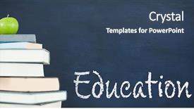  Presentation with digital books - Cool new slide set with digital composite of books backdrop and a ocean colored foreground