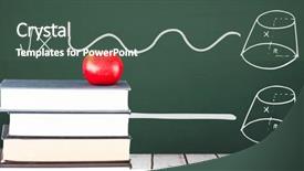  Presentation with education graphics - Audience pleasing slide set consisting of digital composite of books backdrop and a ocean colored foreground