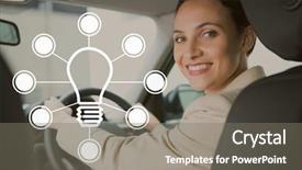  Presentation with anatomy lungs icon of lung - PPT theme featuring digital composite of bulb icon background and a  colored foreground