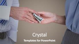  Presentation with composite - Beautiful PPT theme featuring digital composite of business money backdrop and a gray colored foreground