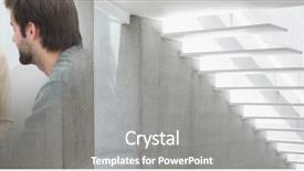  Presentation with people talking - Presentation theme consisting of digital composite of business people background and a gray colored foreground