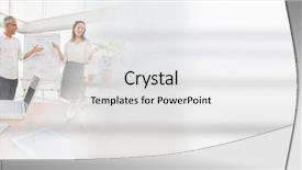  Presentation with business technology concepts digital lifestyle - Colorful theme enhanced with digital composite of business people backdrop and a white colored foreground