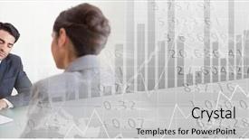  Presentation with agreement signing - Slide deck consisting of digital composite of business people background and a light gray colored foreground