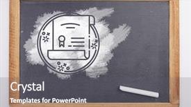  Presentation with certificate - Cool new slide set with digital composite of certificate backdrop and a gray colored foreground