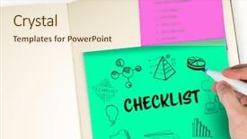  Presentation with digital pen - PPT layouts featuring digital composite of checklist graphic background and a cream colored foreground