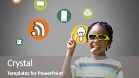  Presentation with digital parenting - Cool new PPT theme with digital composite of cheeky boy backdrop and a gray colored foreground