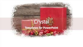  Presentation with frost border on ice christmas - Audience pleasing presentation consisting of digital composite of christmas snowflake backdrop and a red colored foreground