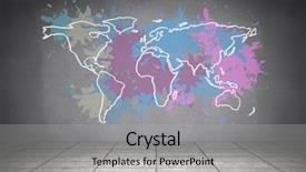  Presentation with paint splatter detailed - Audience pleasing PPT layouts consisting of digital composite of colorful map backdrop and a  colored foreground