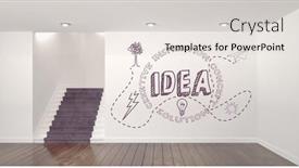  Presentation with graphic - Beautiful presentation design featuring digital-composite-of-conceptual-graphic backdrop and a lemonade colored foreground