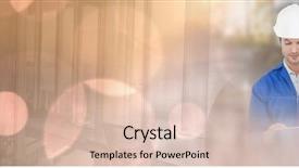  Presentation with composite construction - Audience pleasing presentation consisting of digital composite of construction worker backdrop and a lemonade colored foreground