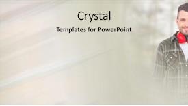  Presentation with composite construction - Beautiful theme featuring digital composite of construction worker backdrop and a lemonade colored foreground