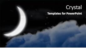  Presentation with spooky - Slide set enhanced with digital-composite-of-crescent-moon background and a black colored foreground