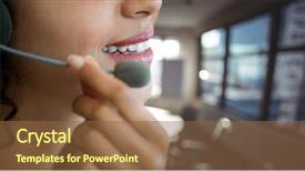  Presentation with health care customer service - Audience pleasing slide set consisting of digital composite of customer care backdrop and a tawny brown colored foreground