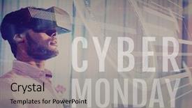  Presentation with augmented reality - Slides featuring digital composite of cyber monday background and a light gray colored foreground