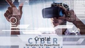  Presentation with augmented reality - Theme with digital composite of cyber monday background and a light blue colored foreground