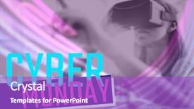  Presentation with augmented reality - Theme with digital composite of cyber monday background and a purple colored foreground