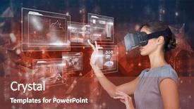  Presentation with digital image - Beautiful slides featuring computer generated imaginery - digital composite of digital composite backdrop and a red colored foreground