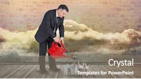  Presentation with jesus pouring water - Cool new presentation theme with digital composite of digital composite backdrop and a gray colored foreground