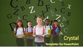  Presentation with digital books - Beautiful presentation design featuring digital composite of digitally generated backdrop and a tawny brown colored foreground