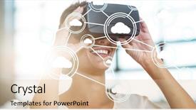  Presentation with generated image fractal geometry chaos - Amazing presentation design having digital composite of digitally generated backdrop and a lemonade colored foreground