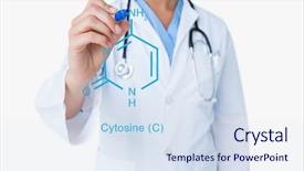  Presentation with digital forensics - Amazing slide deck having digital composite of doctor drawing backdrop and a sky blue colored foreground
