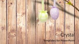  Presentation with eggs egg carton egg box - Beautiful presentation theme featuring digital composite of easter eggs backdrop and a coral colored foreground