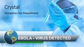  Presentation with news flash - Audience pleasing theme consisting of digital composite of ebola news flash with medical imagery backdrop and a light blue colored foreground
