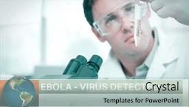  Presentation with news flash - Colorful slides enhanced with digital composite of ebola news flash with medical imagery backdrop and a light blue colored foreground