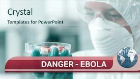  Presentation with news flash - Theme with digital composite of ebola news background and a sky blue colored foreground