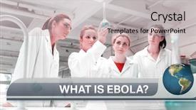  Presentation with news flash - Theme enhanced with digital composite of ebola news flash with medical imagery background and a light gray colored foreground