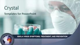  Presentation with news flash - Colorful theme enhanced with digital composite of ebola news backdrop and a sky blue colored foreground