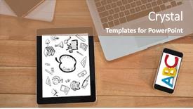  Presentation with education graphics - PPT layouts having apple corporate - digital composite of education graphics background and a coral colored foreground