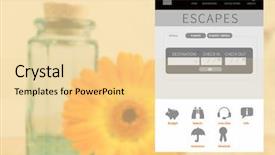  Presentation with coronavirus break fraud - PPT theme with digital composite of escapes holiday background and a  colored foreground