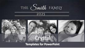  Presentation with school family - Presentation theme having digital composite of family photo background and a gray colored foreground