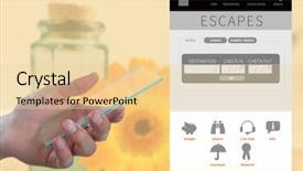  Presentation with composite material glass fiber - Colorful slide deck enhanced with digital composite of hand holding backdrop and a blonde colored foreground