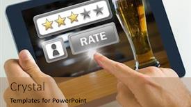  Presentation with review - Slides consisting of rate button and review background and a red colored foreground