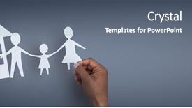  Presentation with family holding hands - Audience pleasing presentation theme consisting of digital composite of hands holding backdrop and a gray colored foreground