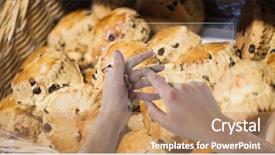  Presentation with composite - Beautiful PPT layouts featuring digital composite of hands taking backdrop and a coral colored foreground