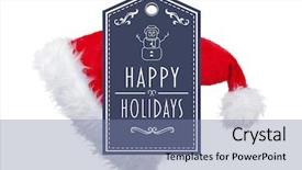  Presentation with happy holidays - Presentation theme having digital composite of happy holidays background and a  colored foreground