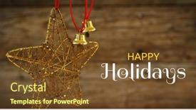  Presentation with christmas holidays - Presentation enhanced with digital-composite-of-happy-holidays background and a tawny brown colored foreground