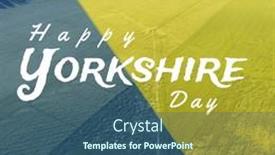  Presentation with digital identity - Slide set with digital-composite-of-happy-yorkshire background and a ocean colored foreground