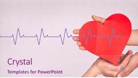  Presentation with heart beat - Audience pleasing slide deck consisting of digital composite of heart beat backdrop and a sky blue colored foreground