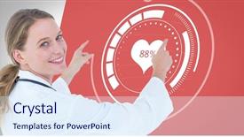  Presentation with digital - PPT theme with digital composite of heart background and a sky blue colored foreground