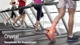  Presentation with ankle - Beautiful slide deck featuring digital composite of highlighted ankle backdrop and a  colored foreground