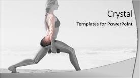  Presentation with digital health - Cool new PPT layouts with digital composite of highlighted bones backdrop and a light gray colored foreground